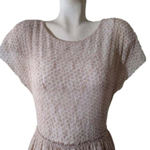 Anthropologie Weston Wear Made in San Francisco Tulle Polka Dot Dress L - Picture 6 of 11